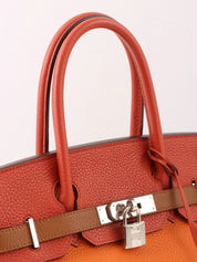 2012 Birkin Harlequin 30 Orange/Blue/Gray