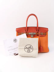 2012 Birkin Harlequin 30 Orange/Blue/Gray