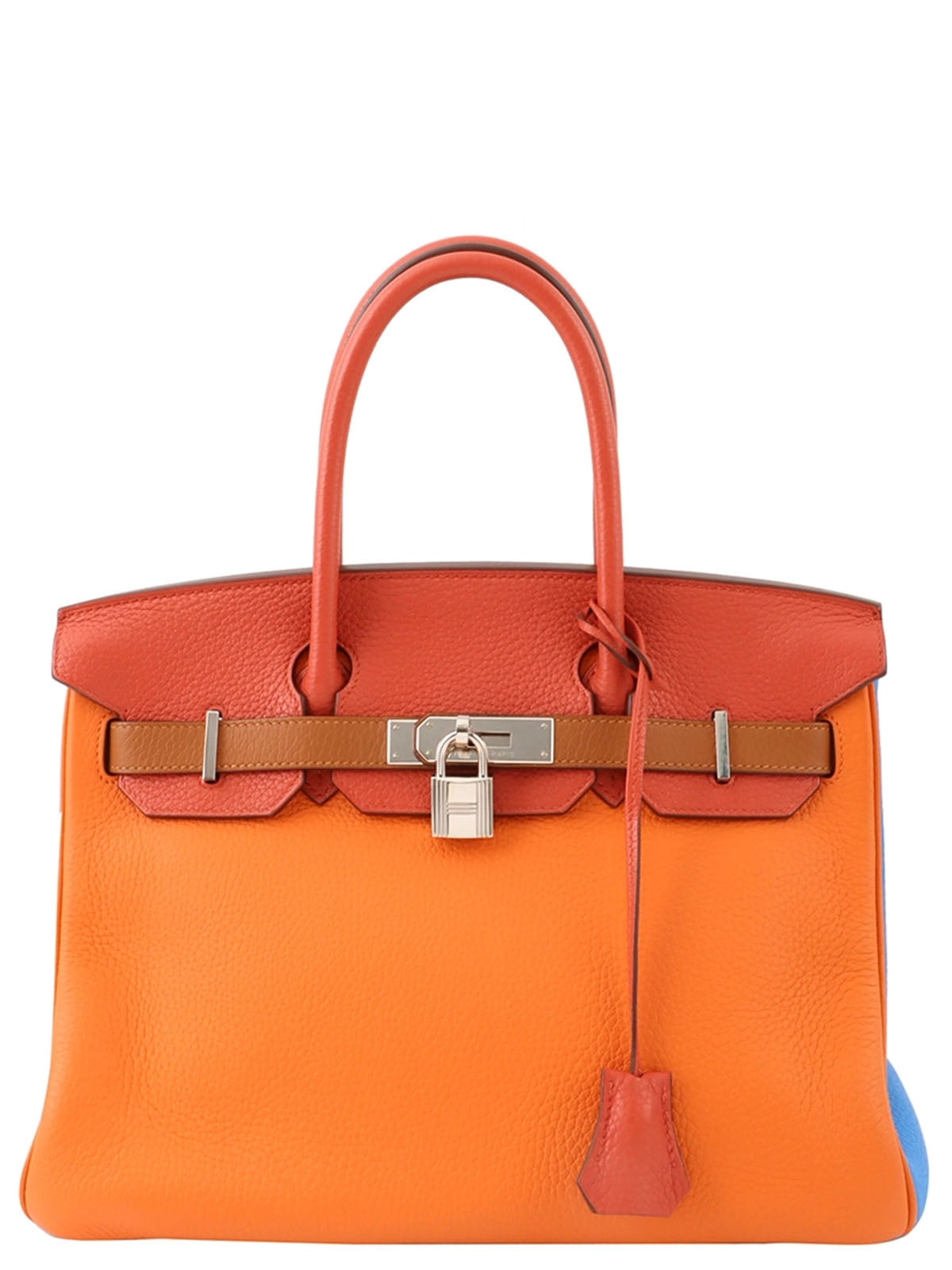 2012 Birkin Harlequin 30 Orange/Blue/Gray