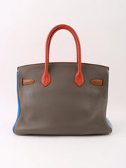 2012 Birkin Harlequin 30 Orange/Blue/Gray