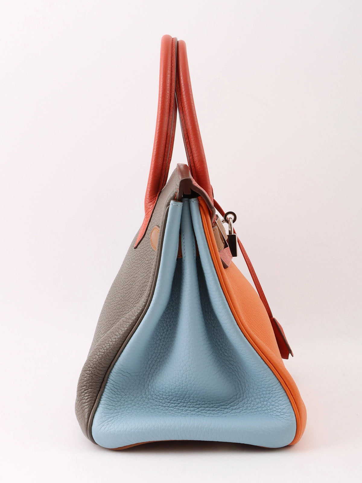 2012 Birkin Harlequin 30 Orange/Blue/Gray