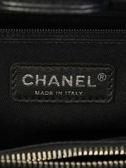 2011 Caviar Skin CC Mark Stitch 2-Way Tote Bag, Black