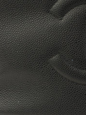 2011 Caviar Skin CC Mark Stitch 2-Way Tote Bag, Black