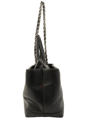 2011 Caviar Skin CC Mark Stitch 2-Way Tote Bag, Black