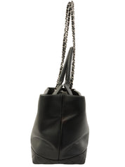 2011 Caviar Skin CC Mark Stitch 2-Way Tote Bag, Black