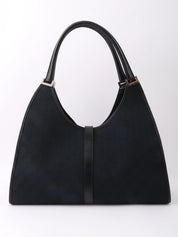 Canvas GG Pattern Jackie Shoulder Bag in Black