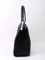 Canvas GG Pattern Jackie Shoulder Bag in Black