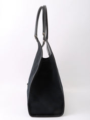 Canvas GG Pattern Jackie Shoulder Bag in Black