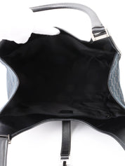 Canvas GG Pattern Jackie Shoulder Bag in Black
