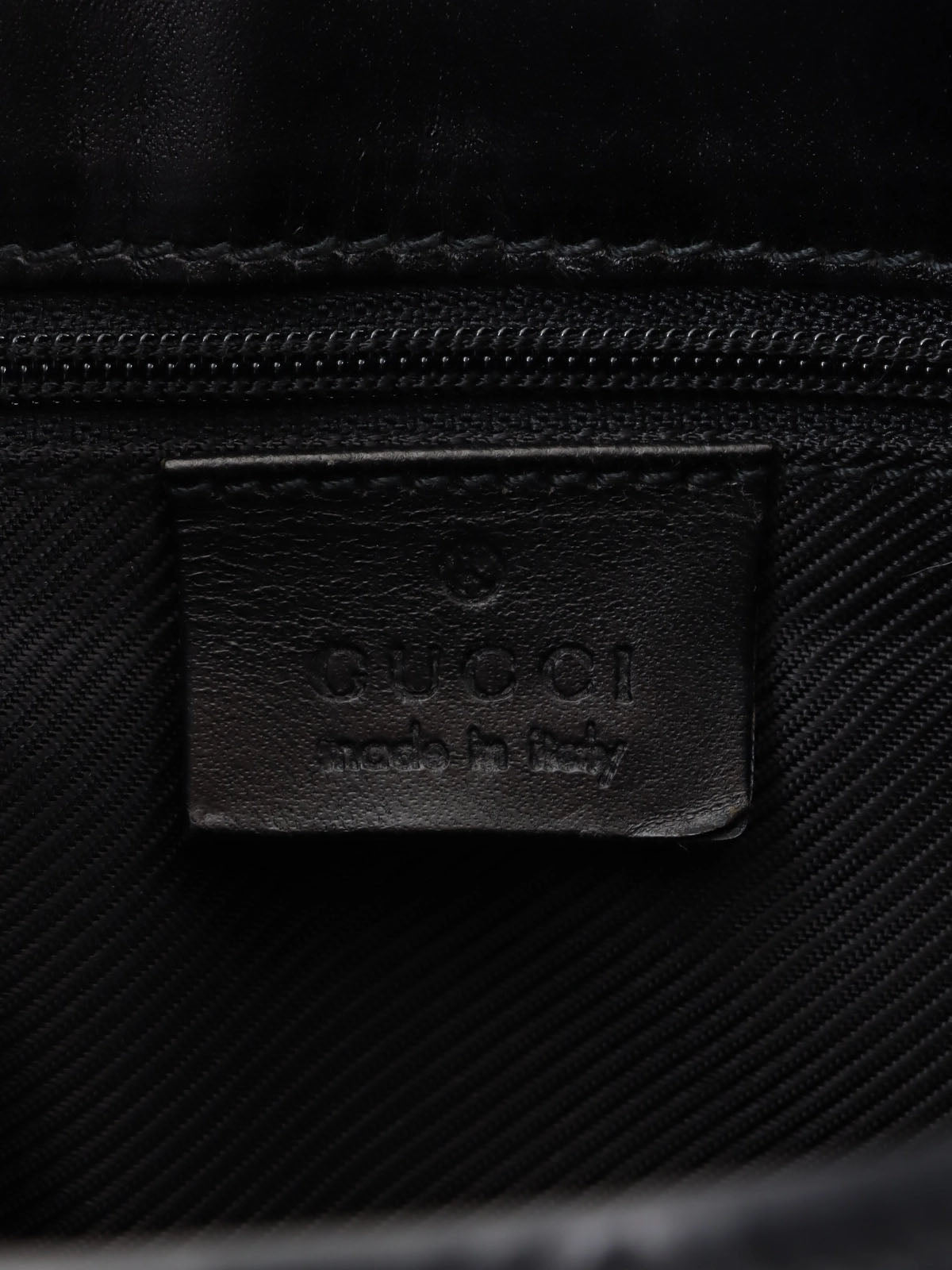 Canvas GG Pattern Jackie Shoulder Bag in Black