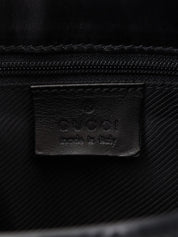 Canvas GG Pattern Jackie Shoulder Bag in Black