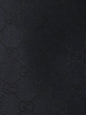 Canvas GG Pattern Jackie Shoulder Bag in Black