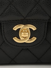 2005年頃製 キャビアスキンイーストウェストチェーンバッグ ブラック