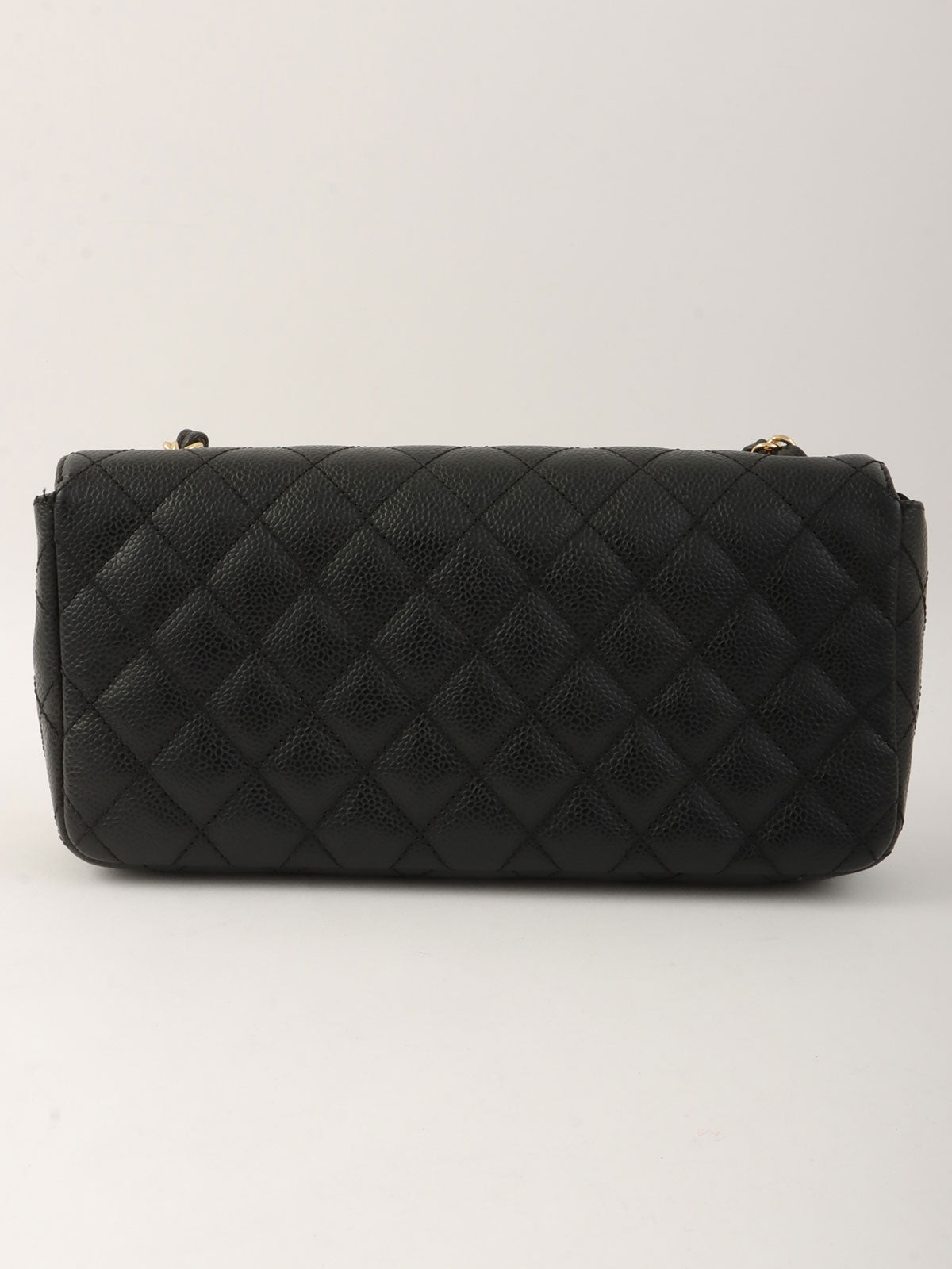 2005年頃製 キャビアスキンイーストウェストチェーンバッグ ブラック