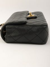 2005年頃製 キャビアスキンイーストウェストチェーンバッグ ブラック