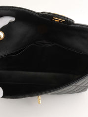 2005年頃製 キャビアスキンイーストウェストチェーンバッグ ブラック