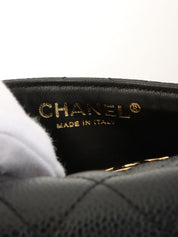 2005年頃製 キャビアスキンイーストウェストチェーンバッグ ブラック