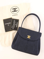 1998 CC Turnlock Handbag, Navy