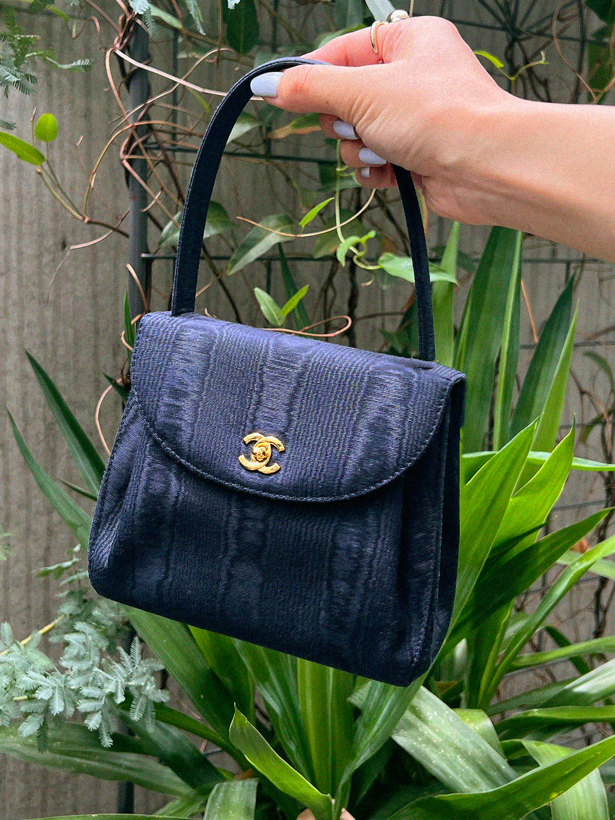 1998 CC Turnlock Handbag, Navy