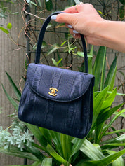 1998 CC Turnlock Handbag, Navy