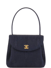 1998 CC Turnlock Handbag, Navy