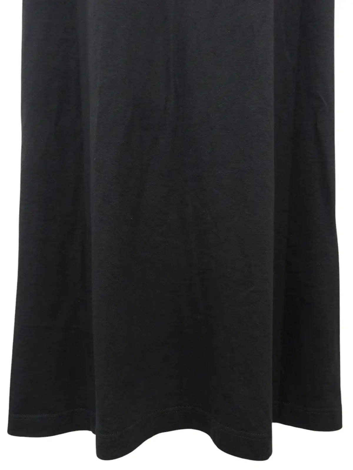 ロゴステッチノースリーブワンピース ブラック