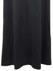 ロゴステッチノースリーブワンピース ブラック