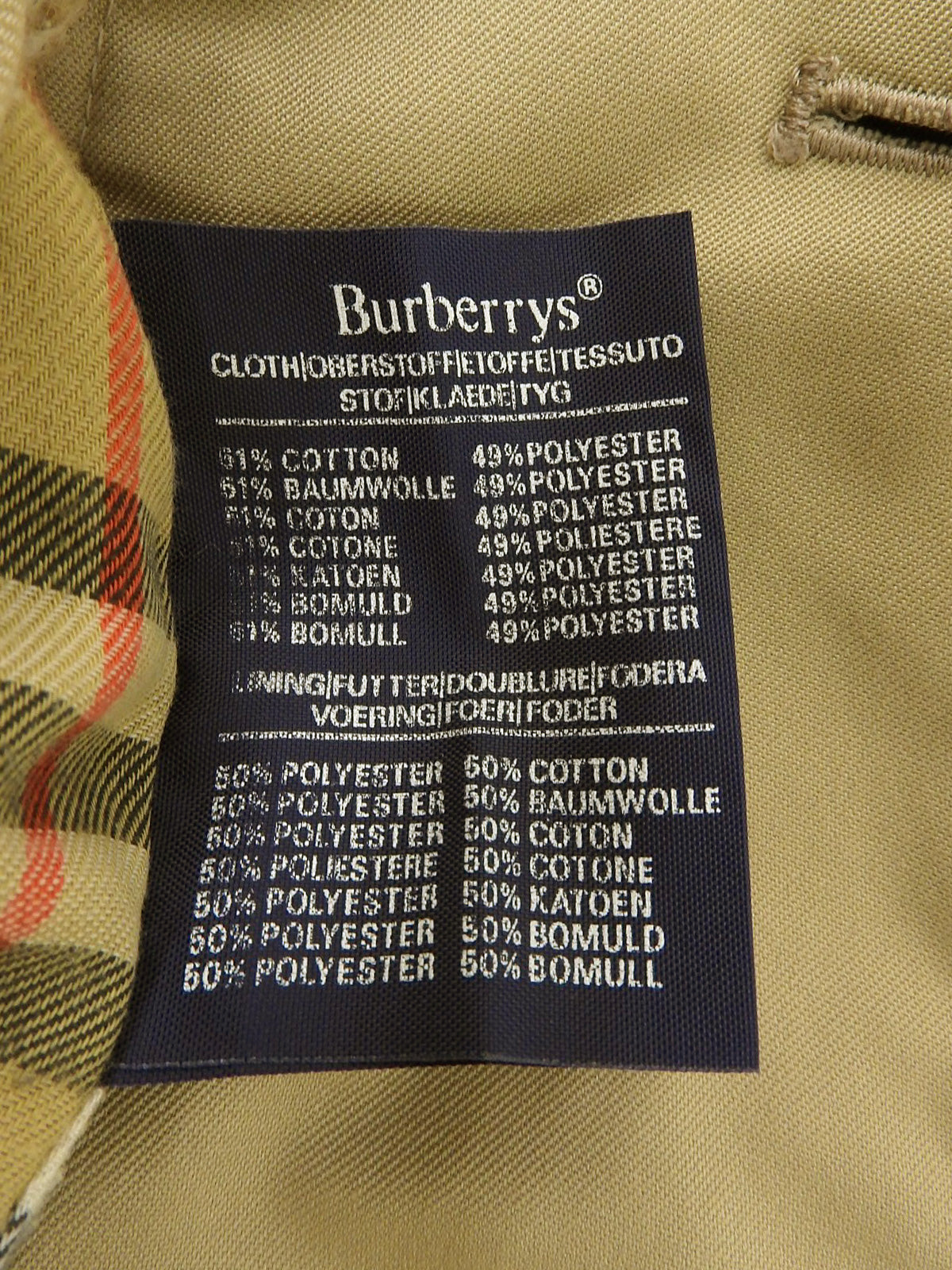 ノバチェックライニングトレンチコート ベージュ