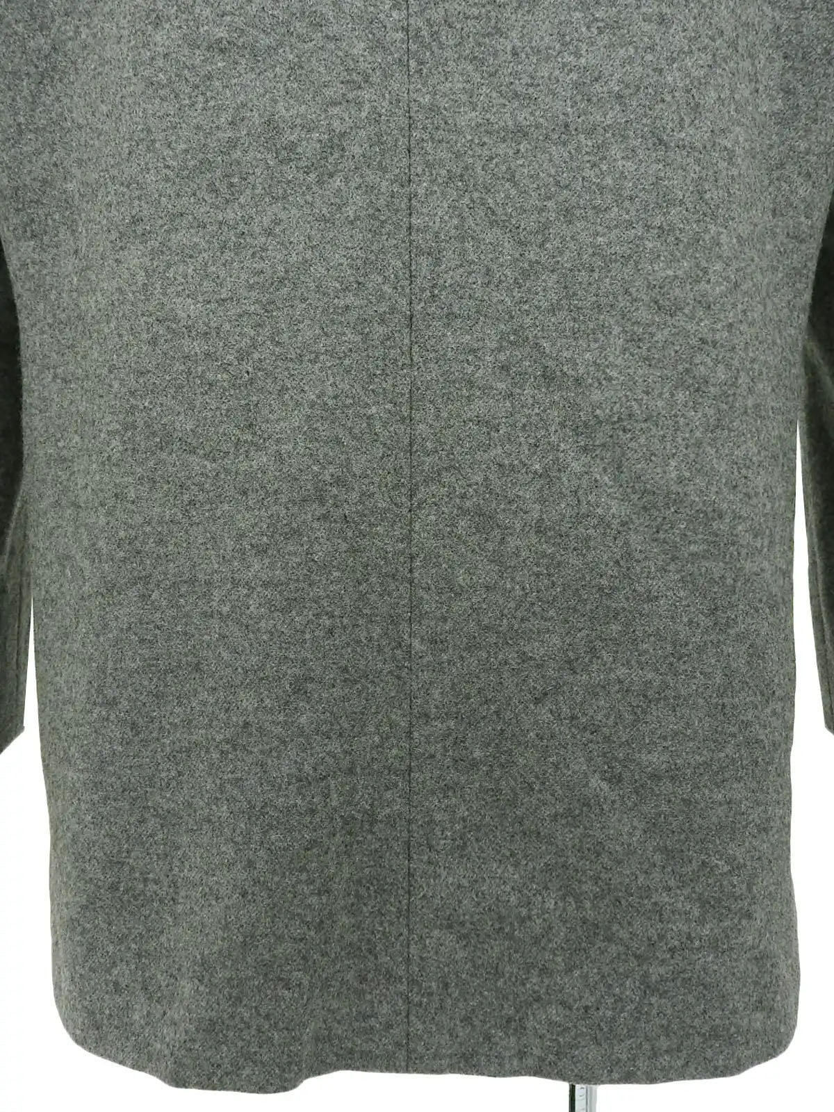 Grey wool logo emblem jacket