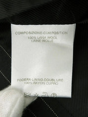 Stripe Pattern Logo Button Jacket in Black