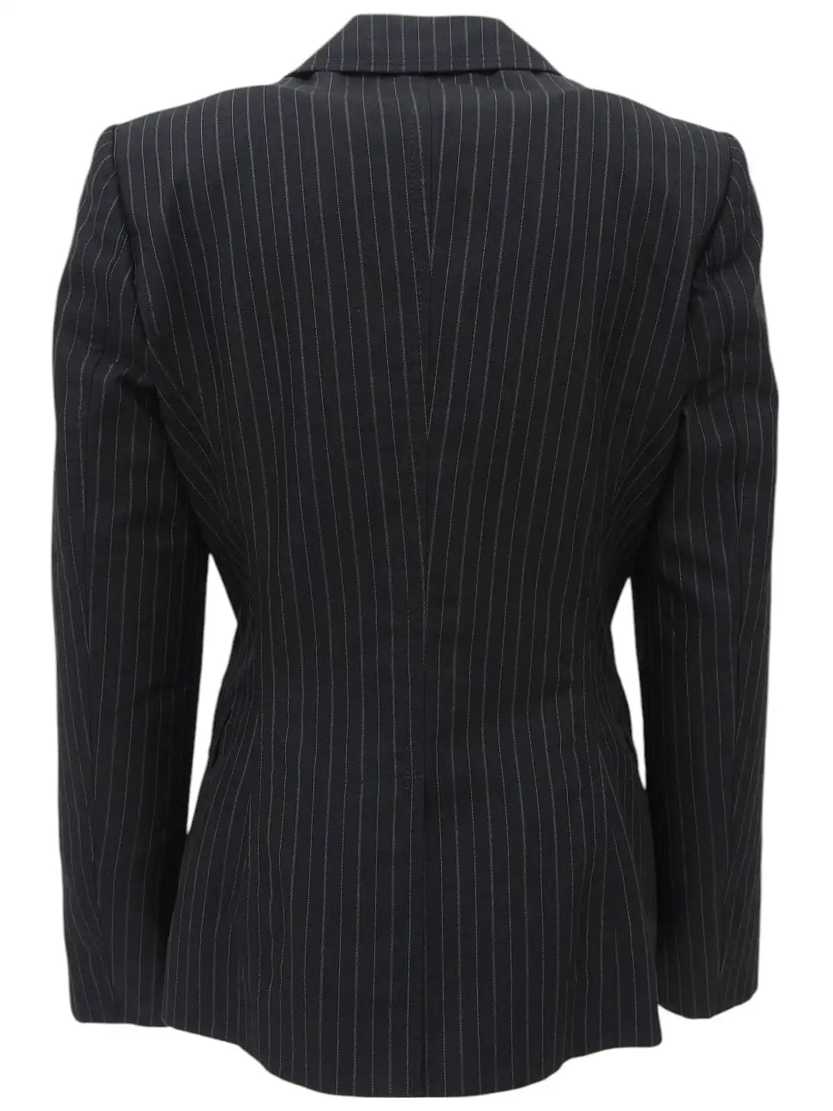 Striped Pattern Logo Button Jacket Black/Gray