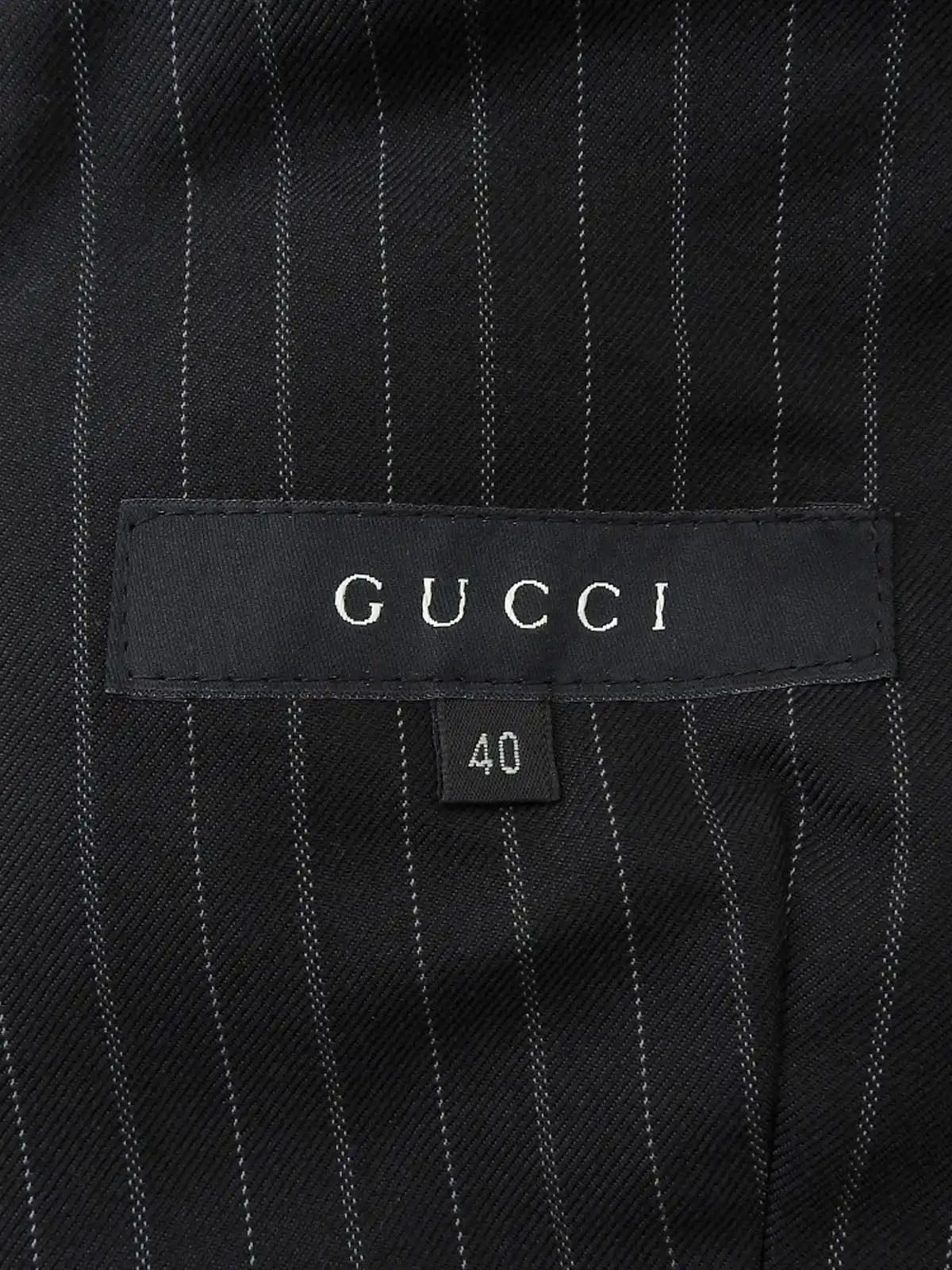 ストライプパターンロゴボタンジャケット ブラック/グレー