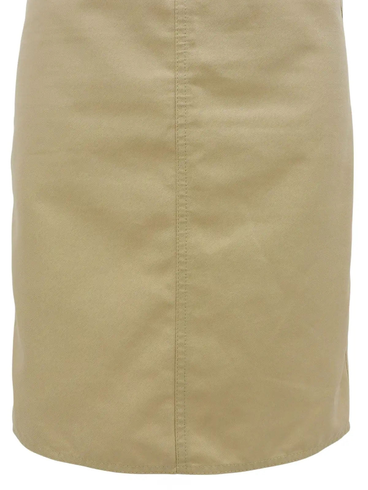 Logo Buckle Tight Skirt Beige