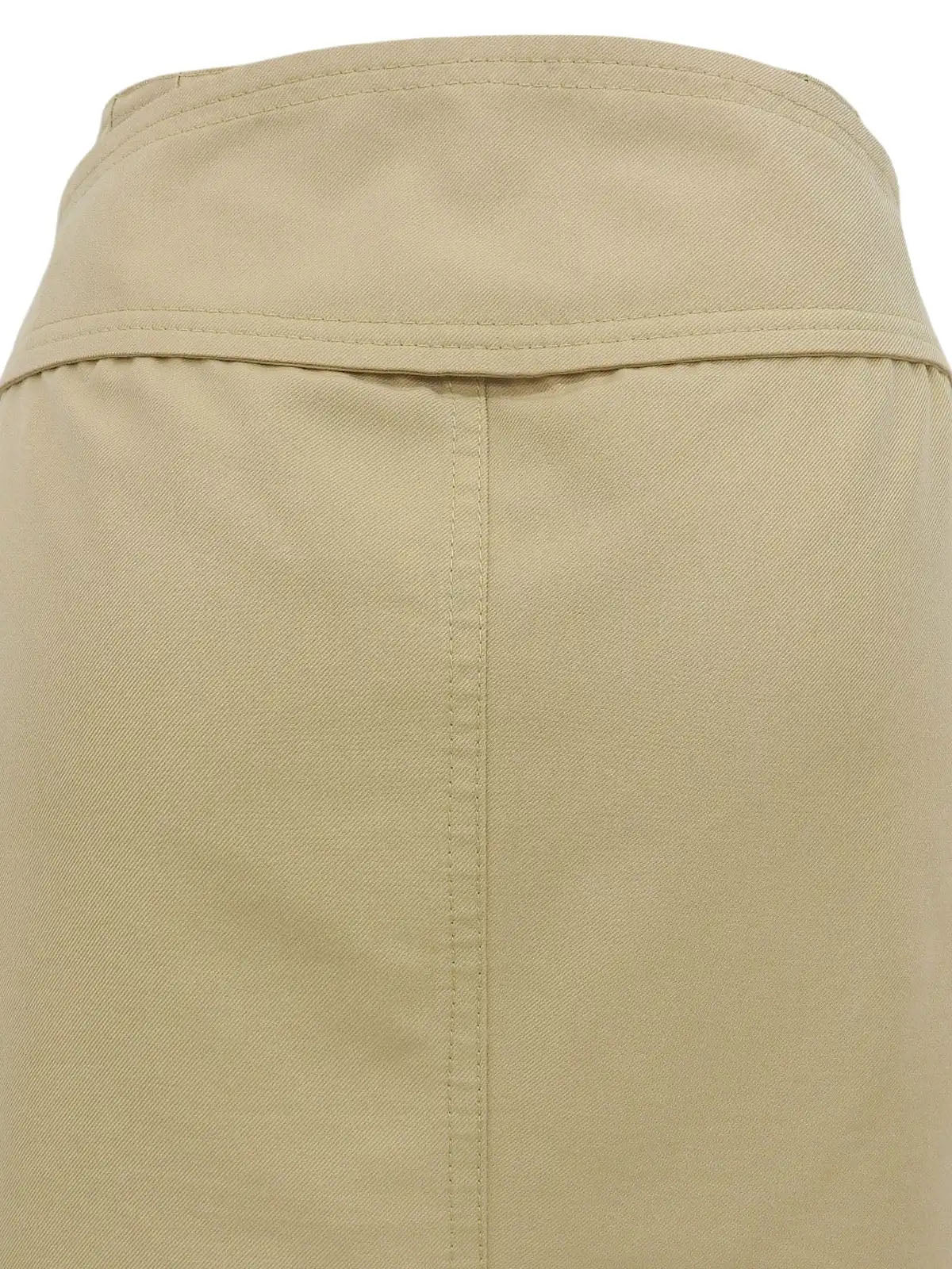 Logo Buckle Tight Skirt Beige