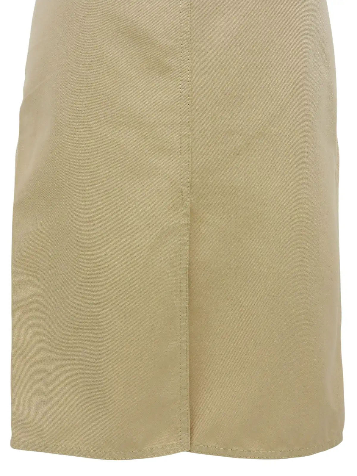 Logo Buckle Tight Skirt Beige