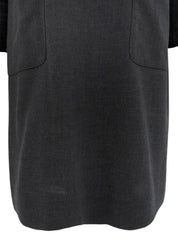 リブニットスリーブワンピース グレー