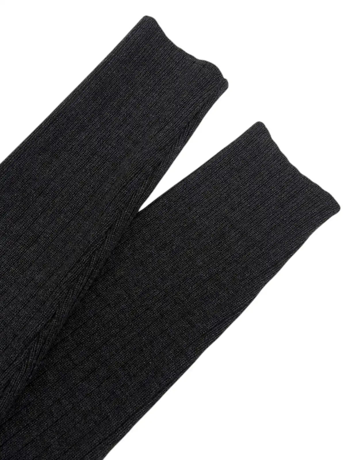 Ribbed Knit Sleeve Dress in Gray