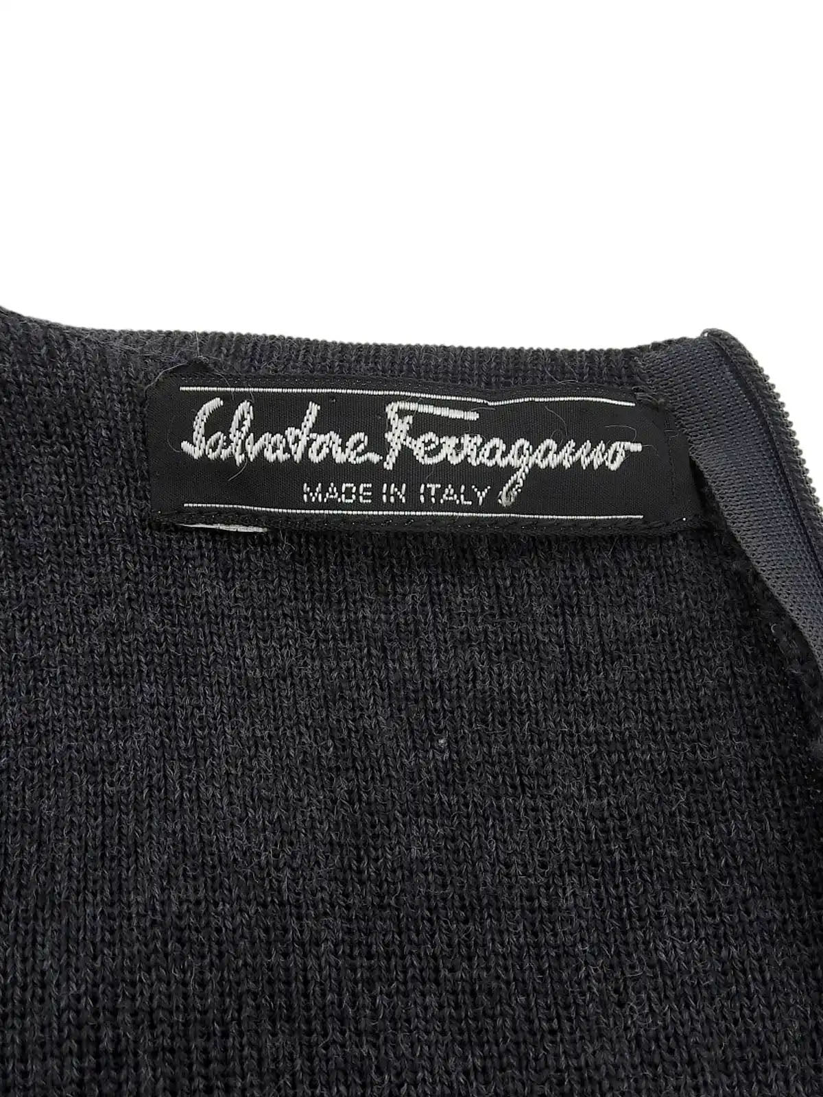 リブニットスリーブワンピース グレー