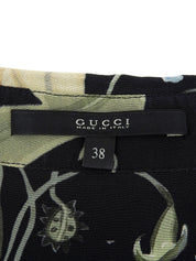 クリスナイトデザイン長袖シャツ ブラック/マルチ