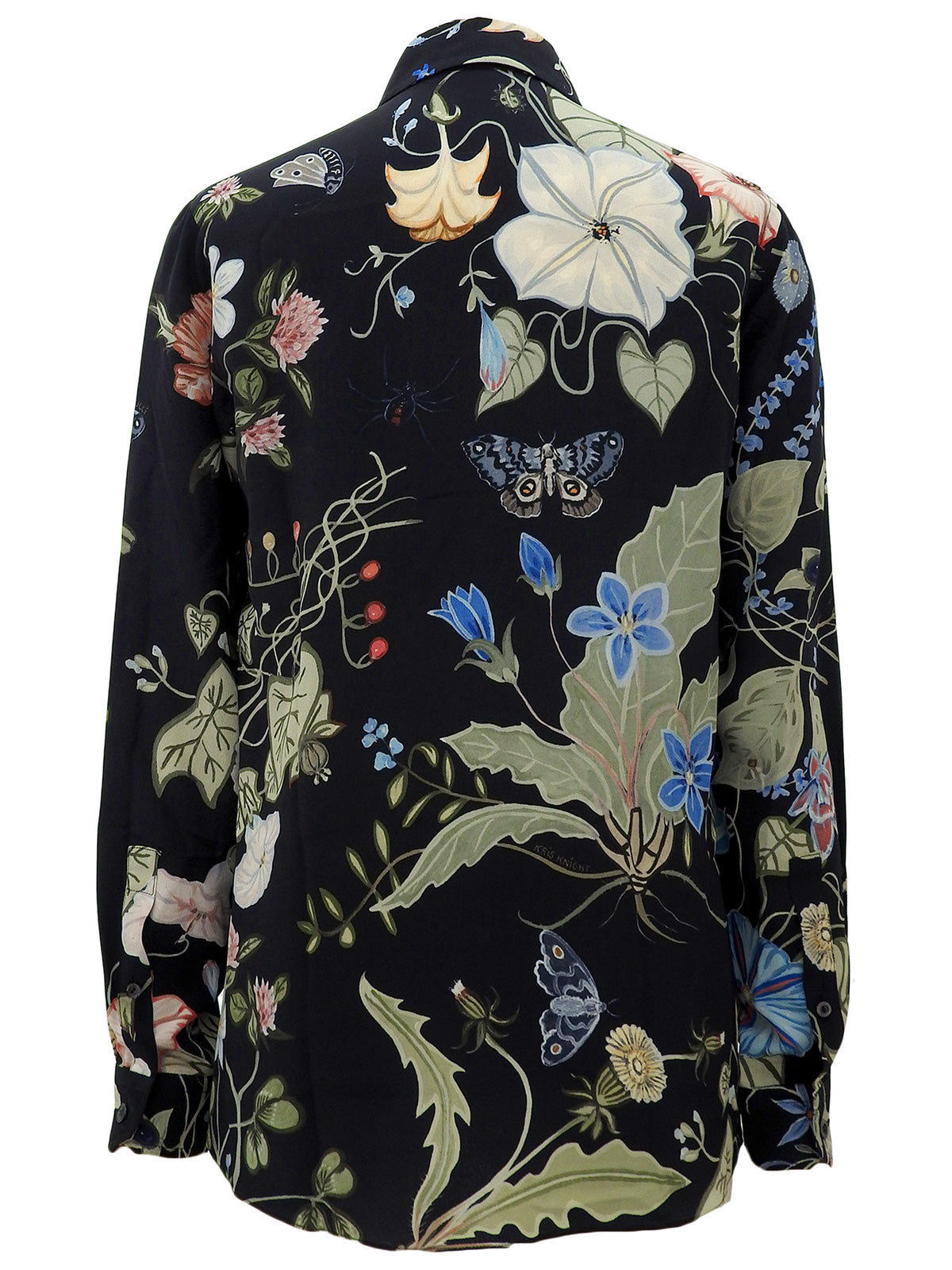 クリスナイトデザイン長袖シャツ ブラック/マルチ