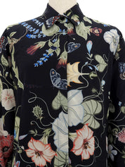 クリスナイトデザイン長袖シャツ ブラック/マルチ