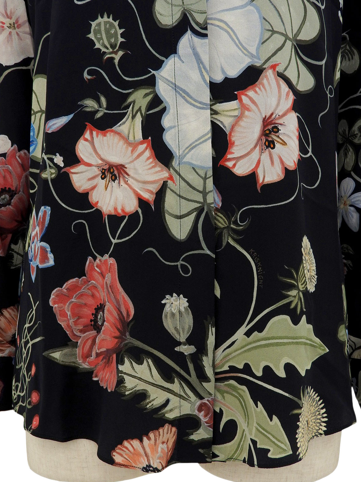 クリスナイトデザイン長袖シャツ ブラック/マルチ