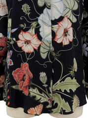 クリスナイトデザイン長袖シャツ ブラック/マルチ