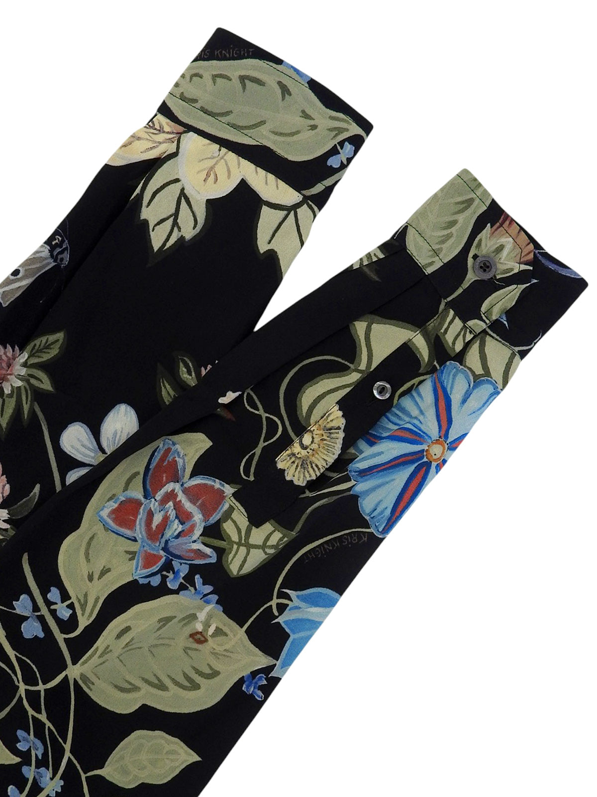 クリスナイトデザイン長袖シャツ ブラック/マルチ