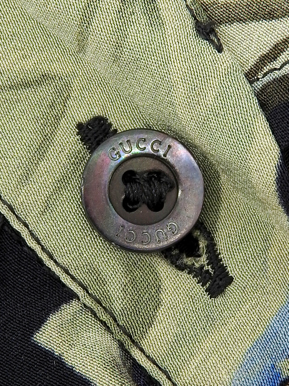 クリスナイトデザイン長袖シャツ ブラック/マルチ