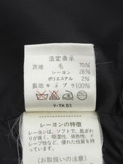 Wool striped pattern jacket in black