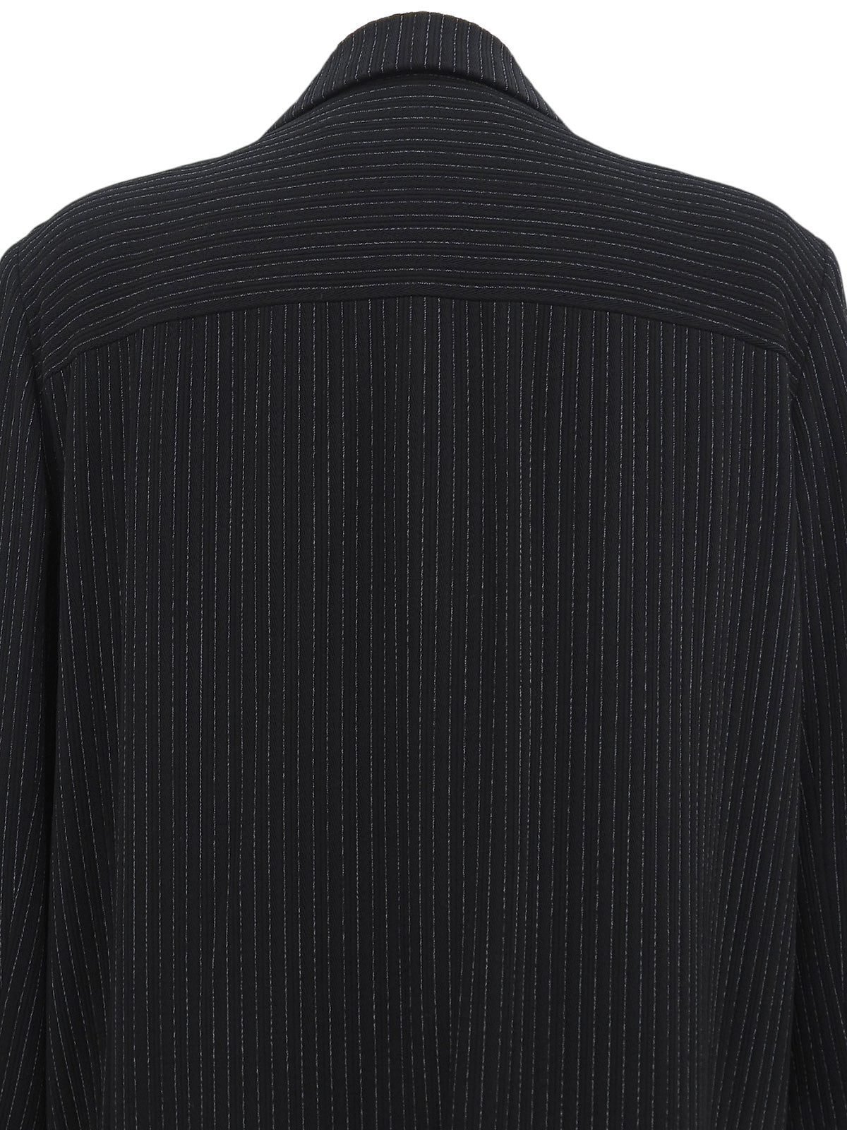 Wool striped pattern jacket in black