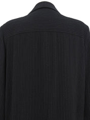 Wool striped pattern jacket in black