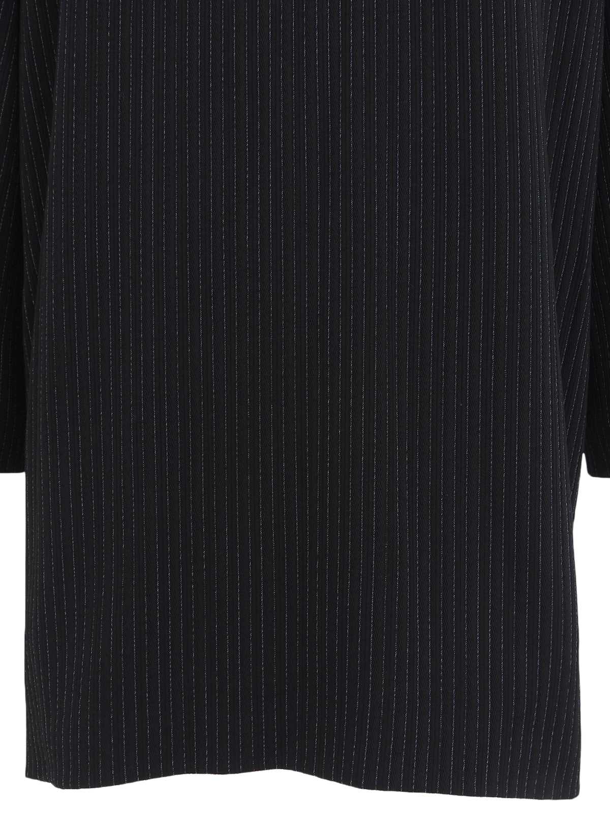 Wool striped pattern jacket in black