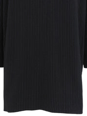 Wool striped pattern jacket in black